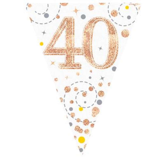 Oaktree Bunting Age 40 Fizz Rose Gold 3.9m