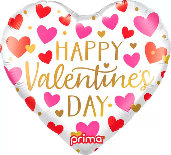 Prima Red, Pink & Gold Hearts 18" Foil Balloon