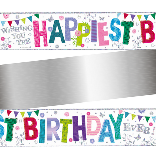 Simon Elvin Banner Happiest Birthday 9ft