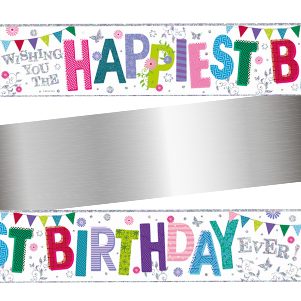 Simon Elvin Banner Happiest Birthday 9ft