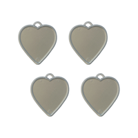 Sear 100 Pack Balloon Weights Silver Heart 8g