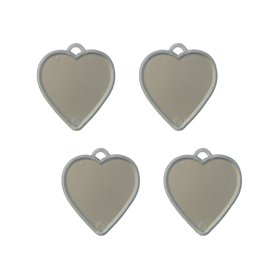 Sear 100 Pack Balloon Weights Silver Heart 8g