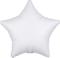Anagram Foil Balloon Opaque White Star 18"