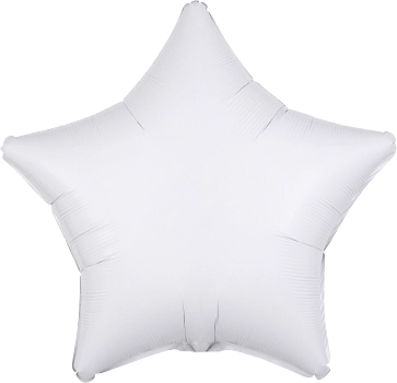 Anagram Foil Balloon Opaque White Star 18"