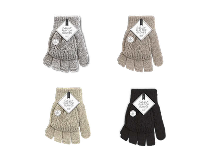Cable Knit Gloves 12pk