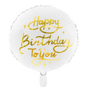 PartyDeco Happy Birthday To You 14" Foil Balloon