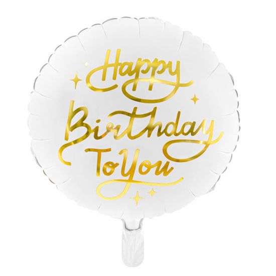 PartyDeco Happy Birthday To You 14" Foil Balloon