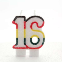 Kaleidoscope Age 16 Glitter Candle 6pk