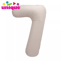Unique Foil Balloon Matte Nude 34" Number 7