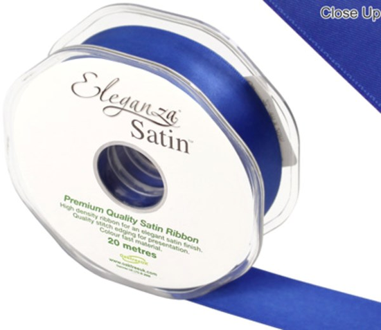 Eleganza Satin Ribbon Royal Blue 25mm x 20m