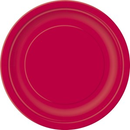 Unique 8 Pack Plates Ruby Red Round 9