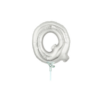 Oaktree Foil Balloon Silver 7" Letter Q