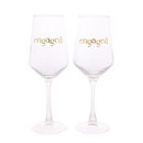 Widdop Set of 2 Wine Glasses Confetti Engaged