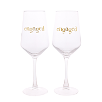 Widdop Set of 2 Wine Glasses Confetti Engaged