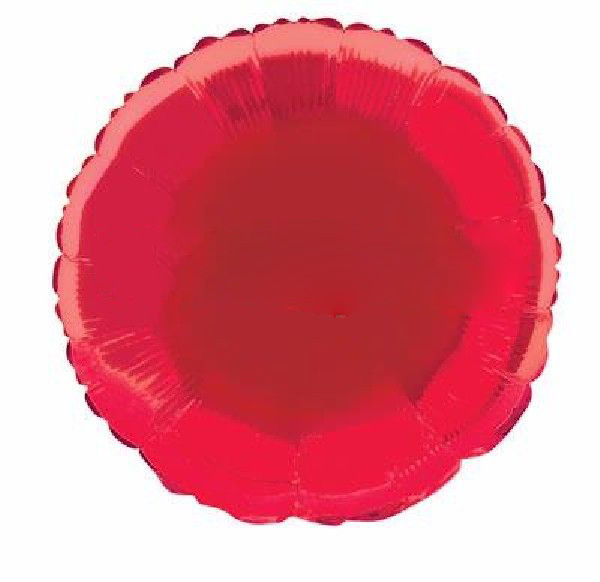 Unique 12 Pack Foil Balloon Red Round 18