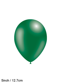 Decotex Pro 100 Pack Latex Balloons Metallic Forest Green 5"