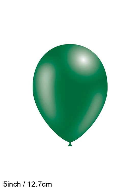 Decotex Pro 100 Pack Latex Balloons Metallic Forest Green 5"