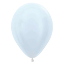 Sempertex Pearl White 12" Latex Balloons 50pk