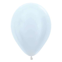 Sempertex Pearl White 12" Latex Balloons 50pk