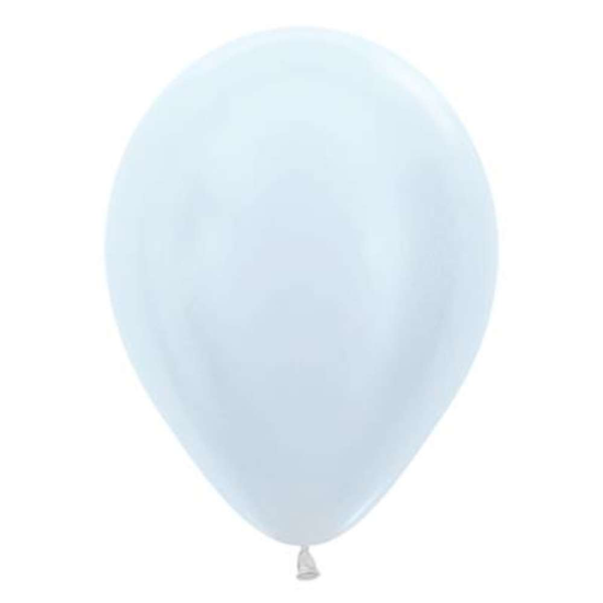Sempertex Pearl White 12" Latex Balloons 50pk