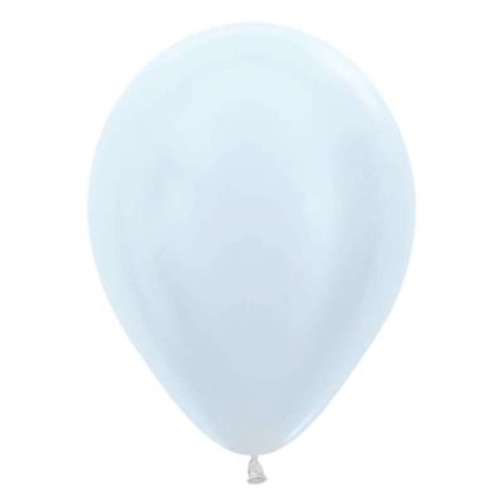 Sempertex Pearl White 12" Latex Balloons 50pk