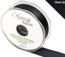 Eleganza Satin Ribbon Black 25mm x 20m