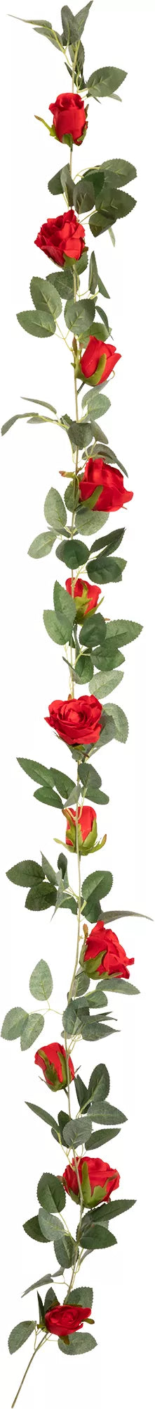 Eleganza Alice Rose Garland Red (11 Heads)