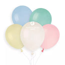 Assorted Gemar latex balloons in 5-inch size, colorful decorative balloons for party decoration.
