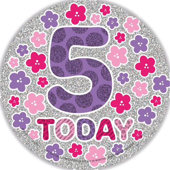 Big Badges Age 5 Female 6pk