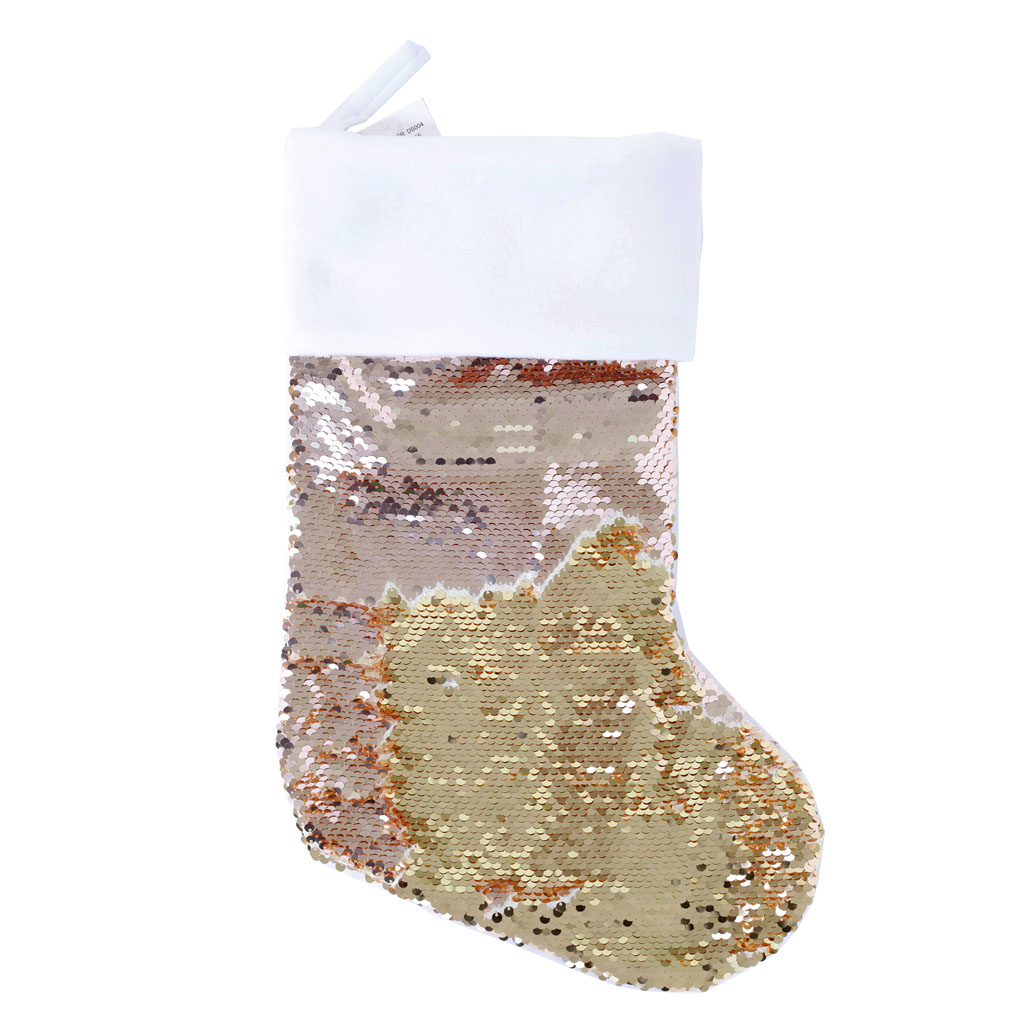 Christmas Stocking 18" Rose / Gold 12pk