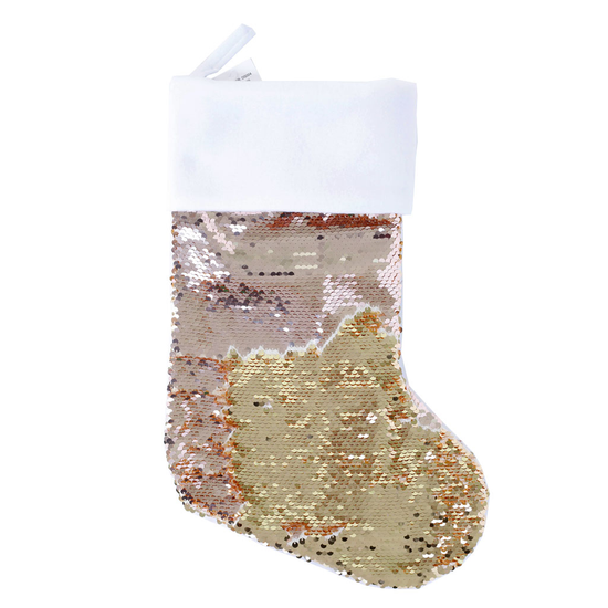Christmas Stocking 18" Rose / Gold 12pk
