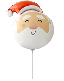 Flexmetal Santa Head 10" Foil Balloon (Loose)