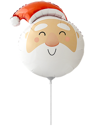 Flexmetal Santa Head 10" Foil Balloon (Loose)