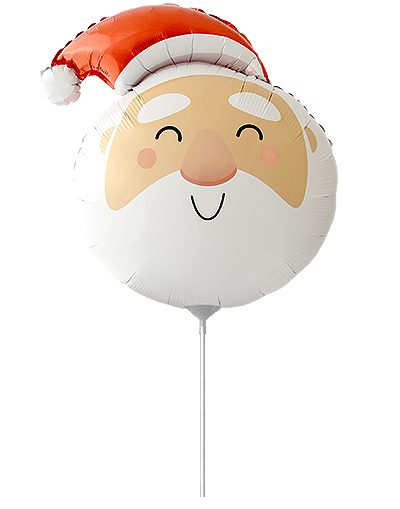 Flexmetal Santa Head 10" Foil Balloon (Loose)