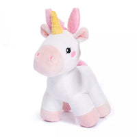 Soft unicorn plush toy by Tiger Feet, featuring a cuddly, colorful design perfect for children.