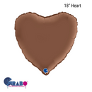 Grabo Foil Balloon Satin Chocolate Heart 18"