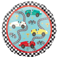 Anagram Foil Balloon Race Cars 18" (Double-Sided)