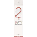 Unique Party Candle Sparkler Number 2 Rose Gold 7
