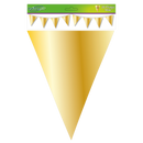 Flag Bunting Metallic Gold 10M (20 Flags)