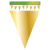 Flag Bunting Metallic Gold 10M (20 Flags)