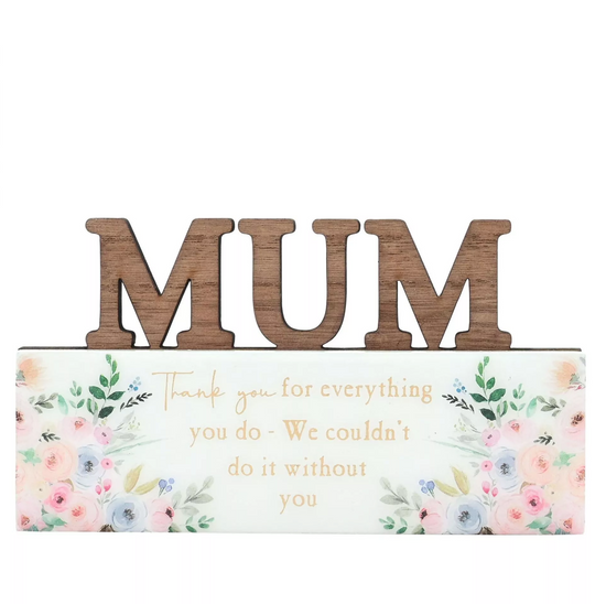 The Cottage Garden Mum Word Plaque