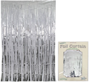 Silver Metallic Foil Door Curtain 2.4M