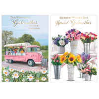 Poppyhill 12 Pack Cards C50 Birthday Godmother
