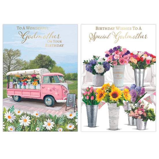Poppyhill 12 Pack Cards C50 Birthday Godmother