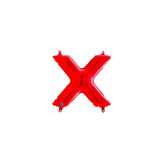 Grabo Foil Balloon Red 14" Letter X