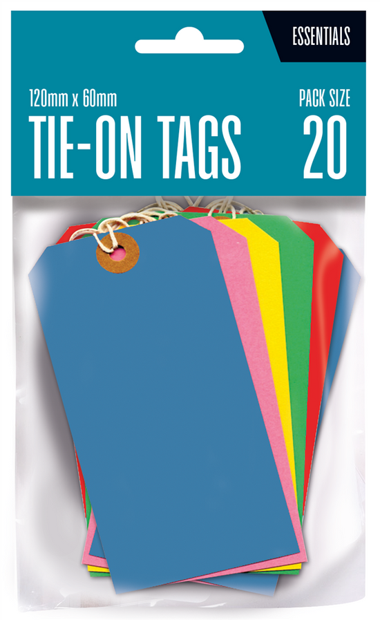 20pk String Tag Pack Assorted
