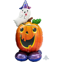 Anagram Foil Balloon Airloonz Pumpkin & Ghost 56"