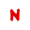 Red Grabo foil balloon in 14-inch letter N, shiny and festive, suitable for celebrations and party decorations.