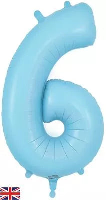 Oaktree Foil Balloon Matte Blue 34" Number 6