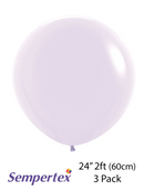 Sempertex Pastel Matte Lilac 24" Latex 3pk